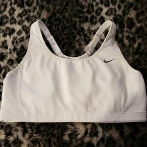 Nike White Sports Bra Racerback Design